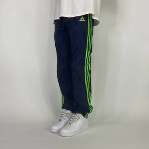 Super Sick Vintage Adidas Blue Nylon Retro 90's Sweatpants